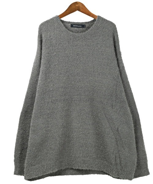 LUXSTYLE(ラグスタイル)の「クルーネックシャギーニット(ニット/セーター・メンズ・ベージュ/ホワイト/グレー/ブラック・M/L)」の11枚目の写真