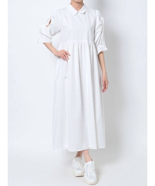 merry jenny（メリージェニー）の「リボンカットアウトワンピース（ワンピース・レディース・オフホワイト/ブルー・FREE）」の3枚目の写真