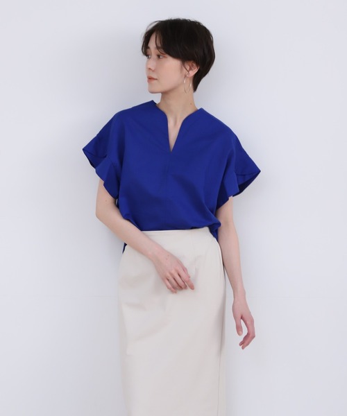 INED CLARO(イネドクラロ)の「コットンリネンブラウス【セットアップ対応】(シャツ/ブラウス・レディース・ベージュ/ブラック/ブルー・フリー)」の21枚目の写真