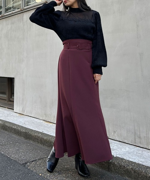 INGNI(イング)の「フェザーヤーンデコルテシアーニット(ニット/セーター・レディース・オフホワイト/ブラック/グレー系その他・M)」の12枚目の写真