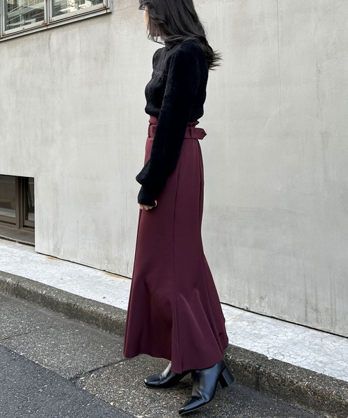 INGNI(イング)の「フェザーヤーンデコルテシアーニット(ニット/セーター・レディース・オフホワイト/ブラック/グレー系その他・M)」の13枚目の写真