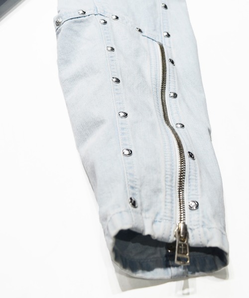 DIET BUTCHER(ダイエットブッチャー)の「DIET BUTCHER remake limited edition Rivet denim riders jacket(ライダースジャケット・メンズ・ライトインディゴブルー・MEDIUM)」の7枚目の写真