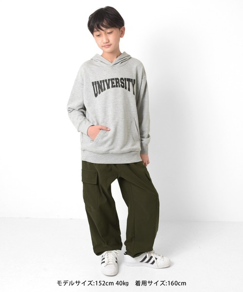 GLAZOS（グラソス）の「[テーパード]裏起毛・カーゴパンツ（カーゴパンツ・キッズ・ブラック/カーキ・160cm/170cm/150cm/140cm）」の5枚目の写真