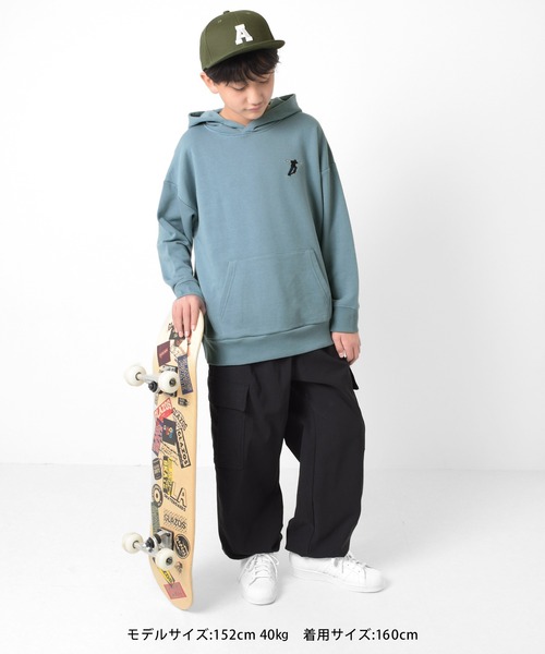 GLAZOS（グラソス）の「[テーパード]裏起毛・カーゴパンツ（カーゴパンツ・キッズ・ブラック/カーキ・160cm/170cm/150cm/140cm）」の6枚目の写真