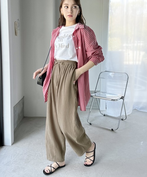 Java（ジャバ）の「《JaVa ジャバコラボ》軽やか＆リラクシー。綿100%楊柳サーカスパンツ（その他パンツ・レディース・モカ/ベージュ/ブラック・MEDIUM/SMALL/LARGE/X-LARGE）」の8枚目の写真