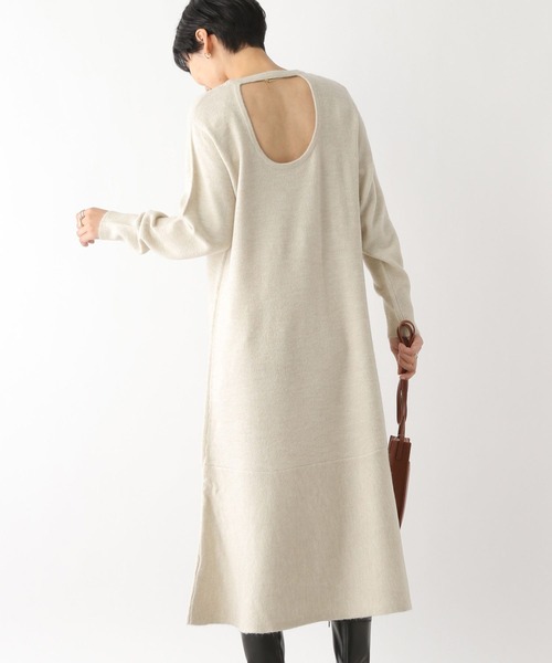 LEPSIM（レプシィム）の「7ゲージバックオープンフレアワンピース　181935（ワンピース・レディース・グレー/ピンク/ベージュ系その他・FREE）」の2枚目の写真