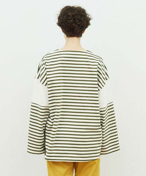 FRAPBOIS（フラボア）の「バスクボーダー カットソー（Tシャツ/カットソー・レディース・ブラック/レッド/カーキ・1/2）」の5枚目の写真