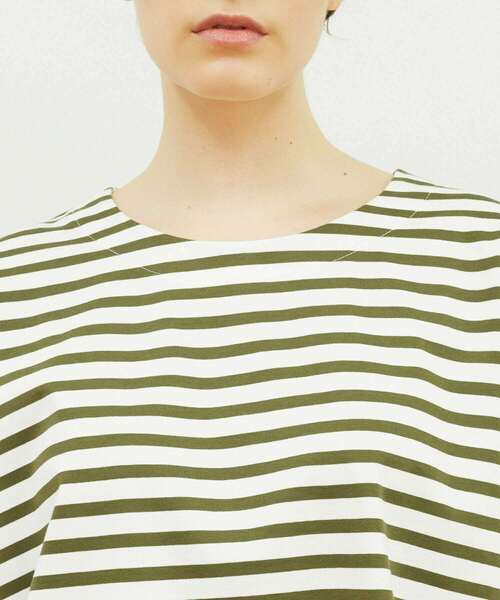 FRAPBOIS（フラボア）の「バスクボーダー カットソー（Tシャツ/カットソー・レディース・ブラック/レッド/カーキ・1/2）」の6枚目の写真