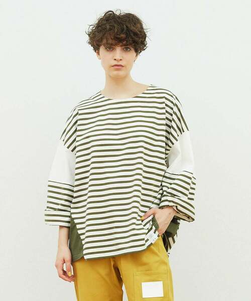 FRAPBOIS（フラボア）の「バスクボーダー カットソー（Tシャツ/カットソー・レディース・ブラック/レッド/カーキ・1/2）」の8枚目の写真