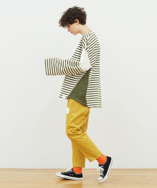 FRAPBOIS（フラボア）の「バスクボーダー カットソー（Tシャツ/カットソー・レディース・ブラック/レッド/カーキ・1/2）」の10枚目の写真