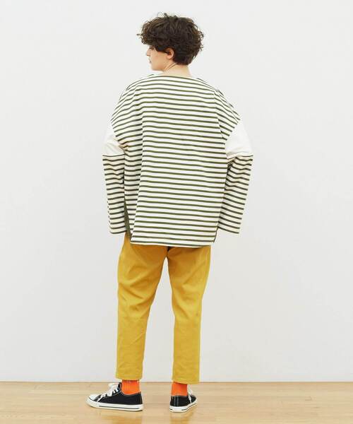 FRAPBOIS（フラボア）の「バスクボーダー カットソー（Tシャツ/カットソー・レディース・ブラック/レッド/カーキ・1/2）」の11枚目の写真