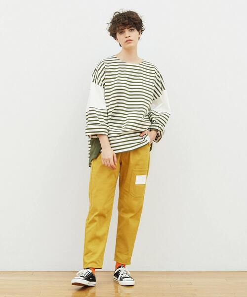 FRAPBOIS（フラボア）の「バスクボーダー カットソー（Tシャツ/カットソー・レディース・ブラック/レッド/カーキ・1/2）」の13枚目の写真