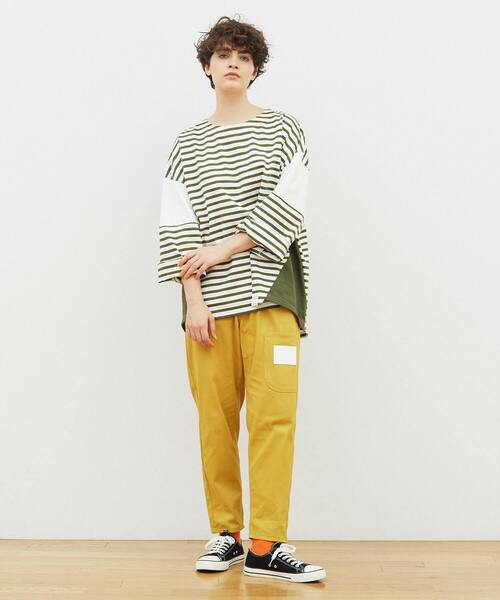 FRAPBOIS（フラボア）の「バスクボーダー カットソー（Tシャツ/カットソー・レディース・ブラック/レッド/カーキ・1/2）」の14枚目の写真