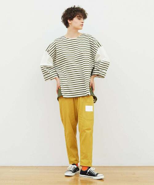 FRAPBOIS（フラボア）の「バスクボーダー カットソー（Tシャツ/カットソー・レディース・ブラック/レッド/カーキ・1/2）」の16枚目の写真