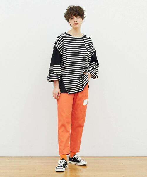 FRAPBOIS（フラボア）の「バスクボーダー カットソー（Tシャツ/カットソー・レディース・ブラック/レッド/カーキ・1/2）」の17枚目の写真