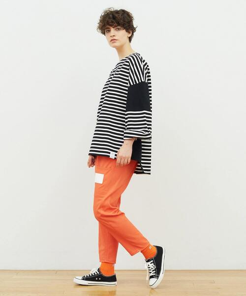 FRAPBOIS（フラボア）の「バスクボーダー カットソー（Tシャツ/カットソー・レディース・ブラック/レッド/カーキ・1/2）」の18枚目の写真