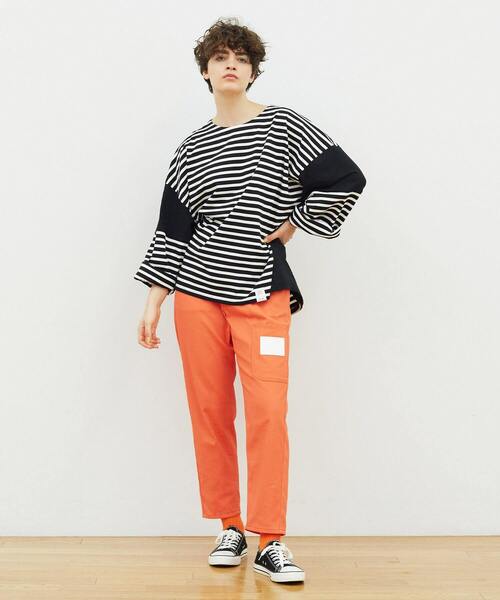 FRAPBOIS（フラボア）の「バスクボーダー カットソー（Tシャツ/カットソー・レディース・ブラック/レッド/カーキ・1/2）」の20枚目の写真