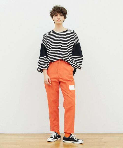 FRAPBOIS（フラボア）の「バスクボーダー カットソー（Tシャツ/カットソー・レディース・ブラック/レッド/カーキ・1/2）」の21枚目の写真