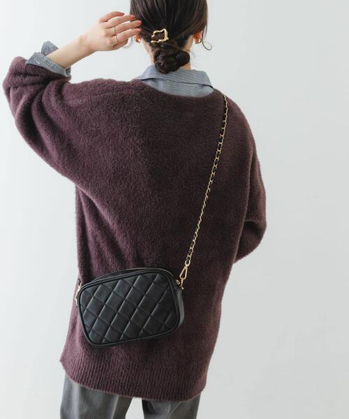 RODE SKO(ロデスコ)の「キルティングスクエアバッグ(ショルダーバッグ・レディース・オフホワイト/ブラック/ライトインディゴブルー・ONE)」の8枚目の写真