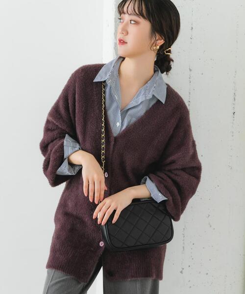 RODE SKO(ロデスコ)の「キルティングスクエアバッグ(ショルダーバッグ・レディース・オフホワイト/ブラック/ライトインディゴブルー・ONE)」の10枚目の写真