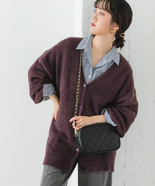 RODE SKO(ロデスコ)の「キルティングスクエアバッグ(ショルダーバッグ・レディース・オフホワイト/ブラック/ライトインディゴブルー・ONE)」の11枚目の写真