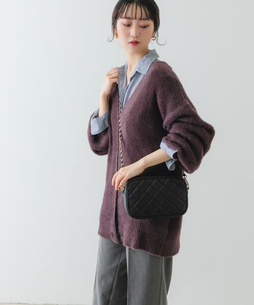 RODE SKO(ロデスコ)の「キルティングスクエアバッグ(ショルダーバッグ・レディース・オフホワイト/ブラック/ライトインディゴブルー・ONE)」の12枚目の写真