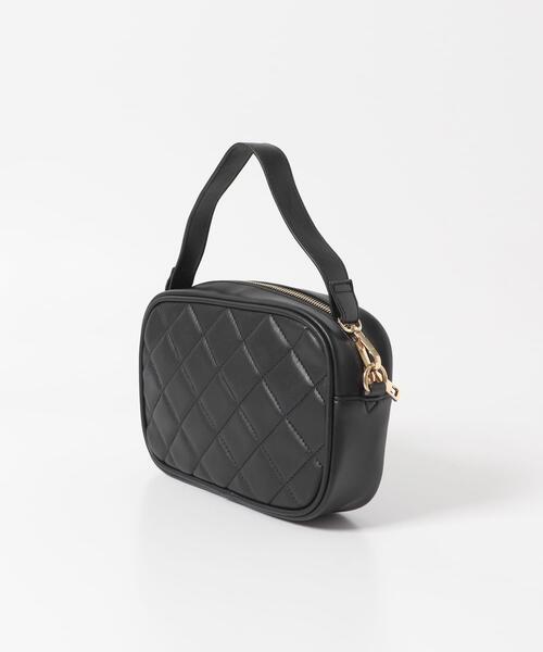 RODE SKO(ロデスコ)の「キルティングスクエアバッグ(ショルダーバッグ・レディース・オフホワイト/ブラック/ライトインディゴブルー・ONE)」の17枚目の写真