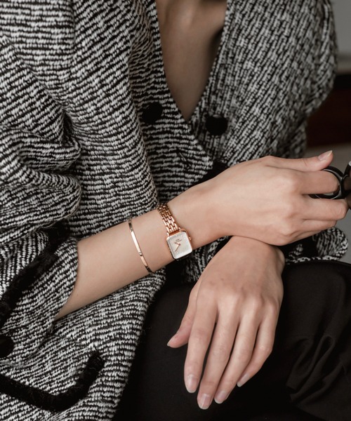 Daniel Wellington(ダニエルウェリントン)の「Quadro Lumine 5-Link Melrose MOP(アナログ腕時計・レディース・ホワイト/ピンク・ONE SIZE)」の17枚目の写真