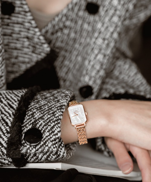Daniel Wellington(ダニエルウェリントン)の「Quadro Lumine 5-Link Melrose MOP(アナログ腕時計・レディース・ホワイト/ピンク・ONE SIZE)」の20枚目の写真