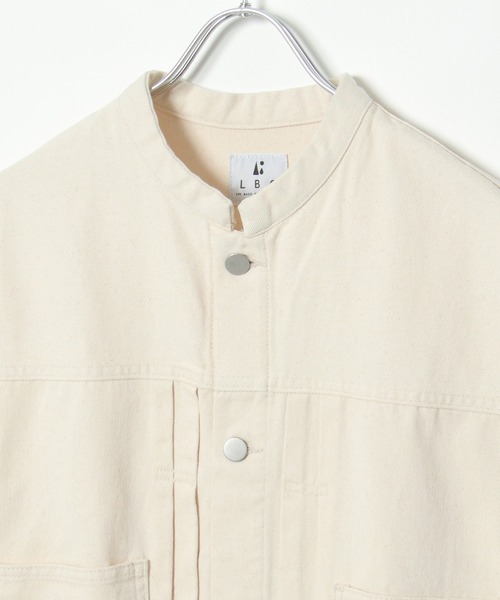 LBC(エルビーシー)の「LBC スリーブレスジャケット(デニムジャケット・レディース・オフホワイト/ネイビー・M)」の12枚目の写真