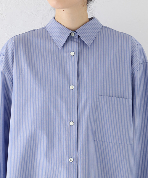 AP STUDIO（エーピーストゥディオ）の「オリジナルストライプシャツ（シャツ/ブラウス・レディース・サックスブルー・FREE）」の15枚目の写真