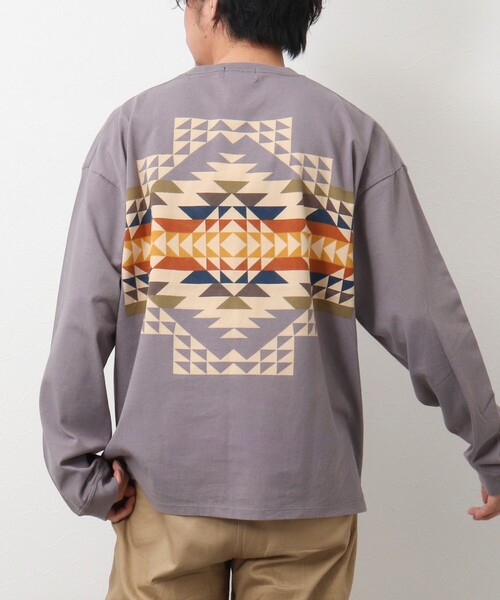PENDLETON（ペンドルトン）の「【PENDLETON/ペンドルトン】Back Print Long Sleeve Tee 3175-1006（Tシャツ/カットソー・メンズ・オフホワイト/キナリ/グレー/ネイビー/ブラック/ライトグレー/ダークブラウン/イエロー/ホワイト系その他3/ベージュ/ホワイト系その他2・L/M）」の8枚目の写真