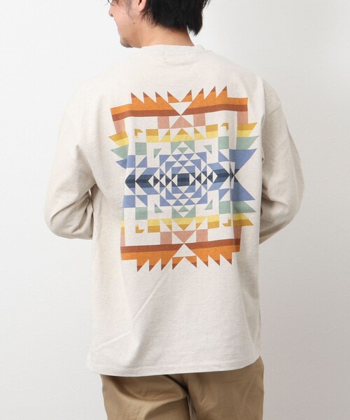 PENDLETON（ペンドルトン）の「【PENDLETON/ペンドルトン】Back Print Long Sleeve Tee 3175-1006（Tシャツ/カットソー・メンズ・オフホワイト/キナリ/グレー/ネイビー/ブラック/ライトグレー/ダークブラウン/イエロー/ホワイト系その他3/ベージュ/ホワイト系その他2・L/M）」の3枚目の写真