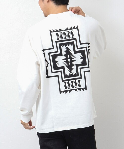 PENDLETON（ペンドルトン）の「【PENDLETON/ペンドルトン】Back Print Long Sleeve Tee 3175-1006（Tシャツ/カットソー・メンズ・オフホワイト/キナリ/グレー/ネイビー/ブラック/ライトグレー/ダークブラウン/イエロー/ホワイト系その他3/ベージュ/ホワイト系その他2・L/M）」の5枚目の写真