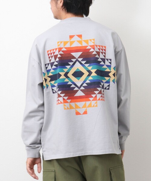 PENDLETON（ペンドルトン）の「【PENDLETON/ペンドルトン】Back Print Long Sleeve Tee 3175-1006（Tシャツ/カットソー・メンズ・オフホワイト/キナリ/グレー/ネイビー/ブラック/ライトグレー/ダークブラウン/イエロー/ホワイト系その他3/ベージュ/ホワイト系その他2・L/M）」の7枚目の写真