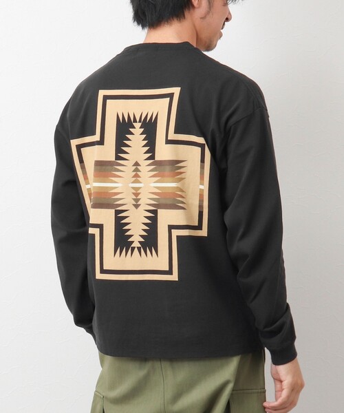 PENDLETON（ペンドルトン）の「【PENDLETON/ペンドルトン】Back Print Long Sleeve Tee 3175-1006（Tシャツ/カットソー・メンズ・オフホワイト/キナリ/グレー/ネイビー/ブラック/ライトグレー/ダークブラウン/イエロー/ホワイト系その他3/ベージュ/ホワイト系その他2・L/M）」の6枚目の写真