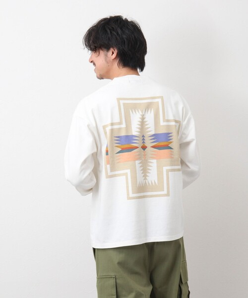 PENDLETON（ペンドルトン）の「【PENDLETON/ペンドルトン】Back Print Long Sleeve Tee 3175-1006（Tシャツ/カットソー・メンズ・オフホワイト/キナリ/グレー/ネイビー/ブラック/ライトグレー/ダークブラウン/イエロー/ホワイト系その他3/ベージュ/ホワイト系その他2・L/M）」の12枚目の写真