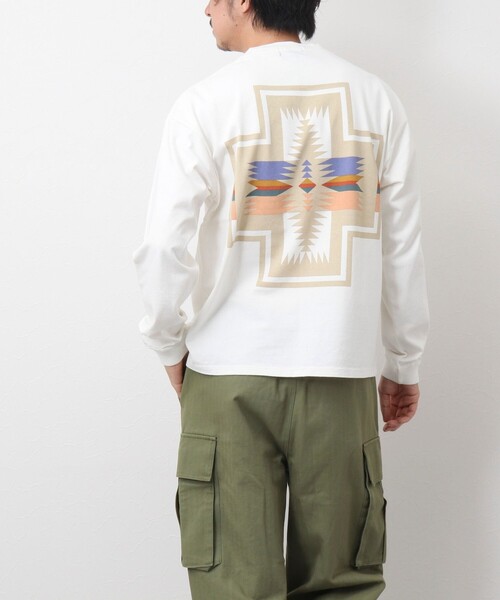 PENDLETON（ペンドルトン）の「【PENDLETON/ペンドルトン】Back Print Long Sleeve Tee 3175-1006（Tシャツ/カットソー・メンズ・オフホワイト/キナリ/グレー/ネイビー/ブラック/ライトグレー/ダークブラウン/イエロー/ホワイト系その他3/ベージュ/ホワイト系その他2・L/M）」の14枚目の写真