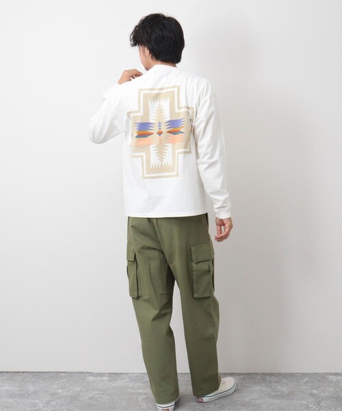 PENDLETON（ペンドルトン）の「【PENDLETON/ペンドルトン】Back Print Long Sleeve Tee 3175-1006（Tシャツ/カットソー・メンズ・オフホワイト/キナリ/グレー/ネイビー/ブラック/ライトグレー/ダークブラウン/イエロー/ホワイト系その他3/ベージュ/ホワイト系その他2・L/M）」の13枚目の写真