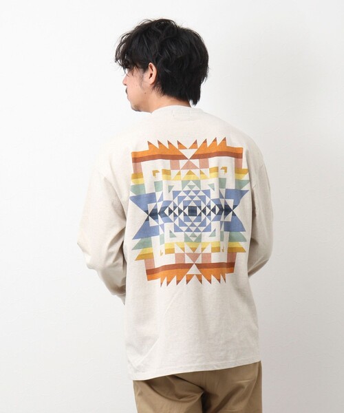 PENDLETON（ペンドルトン）の「【PENDLETON/ペンドルトン】Back Print Long Sleeve Tee 3175-1006（Tシャツ/カットソー・メンズ・オフホワイト/キナリ/グレー/ネイビー/ブラック/ライトグレー/ダークブラウン/イエロー/ホワイト系その他3/ベージュ/ホワイト系その他2・L/M）」の18枚目の写真