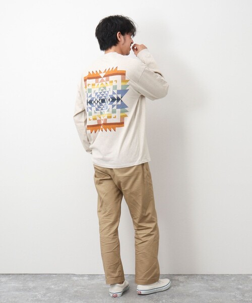 PENDLETON（ペンドルトン）の「【PENDLETON/ペンドルトン】Back Print Long Sleeve Tee 3175-1006（Tシャツ/カットソー・メンズ・オフホワイト/キナリ/グレー/ネイビー/ブラック/ライトグレー/ダークブラウン/イエロー/ホワイト系その他3/ベージュ/ホワイト系その他2・L/M）」の20枚目の写真