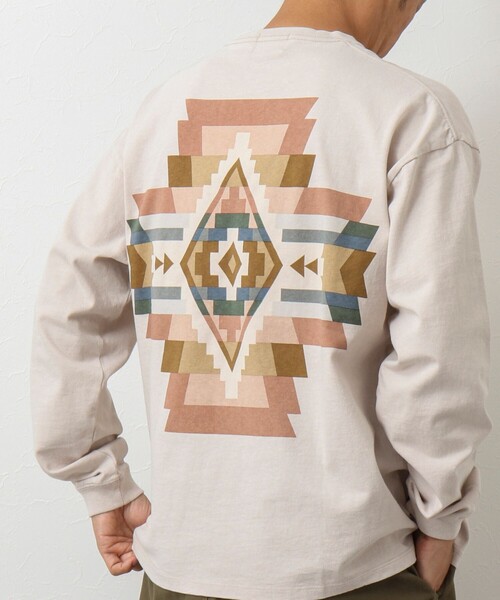 PENDLETON（ペンドルトン）の「【PENDLETON/ペンドルトン】Back Print Long Sleeve Tee 3175-1006（Tシャツ/カットソー・メンズ・オフホワイト/キナリ/グレー/ネイビー/ブラック/ライトグレー/ダークブラウン/イエロー/ホワイト系その他3/ベージュ/ホワイト系その他2・L/M）」の4枚目の写真