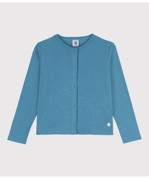 PETIT BATEAU(プチバトー)の「1x1リブ編みカーディガン(カーディガン/ボレロ・キッズ・グリーン/ブルー・6YEAR/8YEAR/10YEAR/12YEAR)」の2枚目の写真
