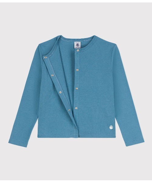 PETIT BATEAU(プチバトー)の「1x1リブ編みカーディガン(カーディガン/ボレロ・キッズ・グリーン/ブルー・6YEAR/8YEAR/10YEAR/12YEAR)」の3枚目の写真