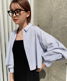 one after another NICE CLAUP | ワンポイント刺繍クロップドシャツ　2023SS(シャツ/ブラウス)