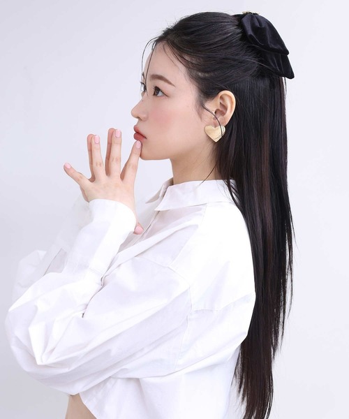 one after another NICE CLAUP(ワンアフターアナザーナイスクラップ)の「ワンポイント刺繍クロップドシャツ 2023SS(シャツ/ブラウス・レディース・オフホワイト/ピンク/ストライプ・FREE)」の15枚目の写真