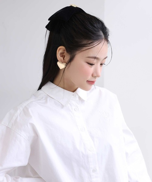 one after another NICE CLAUP(ワンアフターアナザーナイスクラップ)の「ワンポイント刺繍クロップドシャツ 2023SS(シャツ/ブラウス・レディース・オフホワイト/ピンク/ストライプ・FREE)」の18枚目の写真