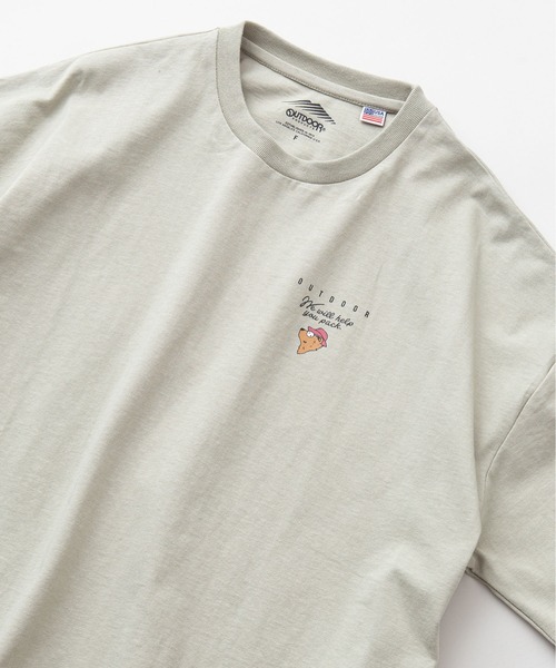 OUTDOOR PRODUCTS（アウトドアプロダクツ）の「USAコットン　プリントTシャツ　バックプリント　ラウンドテール　ビッグシルエット（Tシャツ/カットソー・レディース・ホワイト/ベージュ/ブラック・FREE）」の3枚目の写真