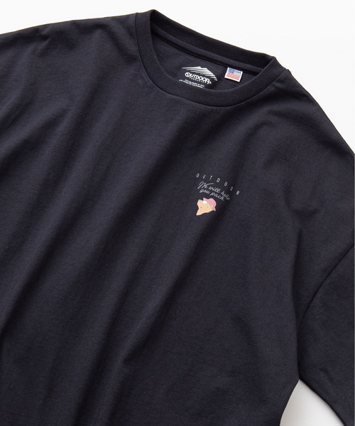 OUTDOOR PRODUCTS（アウトドアプロダクツ）の「USAコットン　プリントTシャツ　バックプリント　ラウンドテール　ビッグシルエット（Tシャツ/カットソー・レディース・ホワイト/ベージュ/ブラック・FREE）」の2枚目の写真