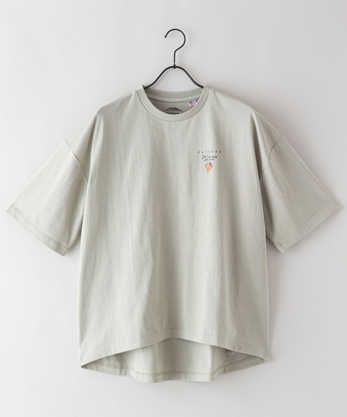 OUTDOOR PRODUCTS（アウトドアプロダクツ）の「USAコットン　プリントTシャツ　バックプリント　ラウンドテール　ビッグシルエット（Tシャツ/カットソー・レディース・ホワイト/ベージュ/ブラック・FREE）」の8枚目の写真